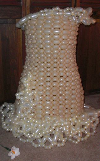 Balloon Dress displayed on the floor