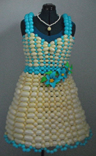 Balloon Dress displayed on a mannequin