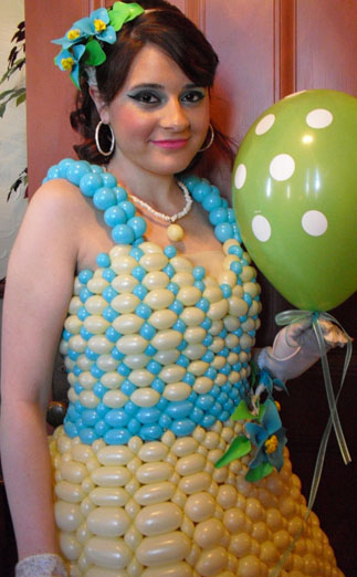 Balloon Dress being modeled